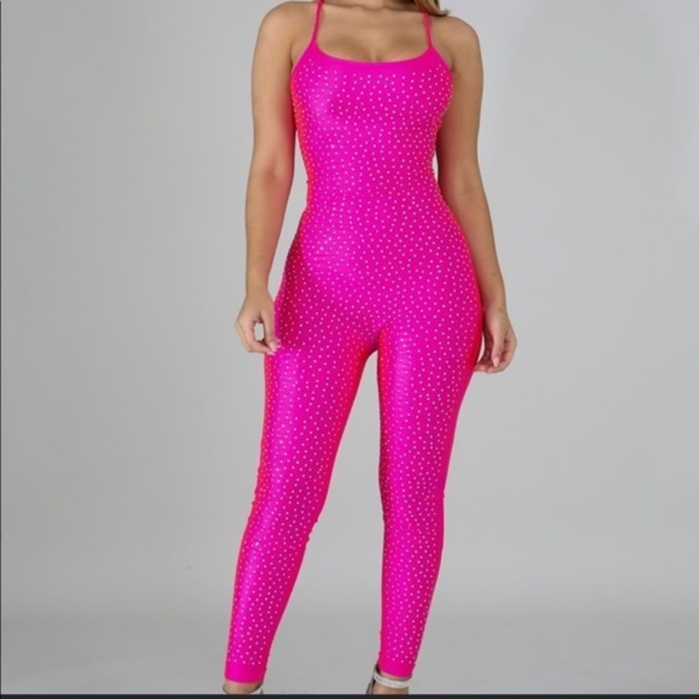Fuscia slim fitted bodysuit
